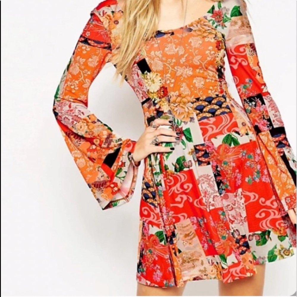 Asos size 0 bell sleeve dress - Picture 7 of 10